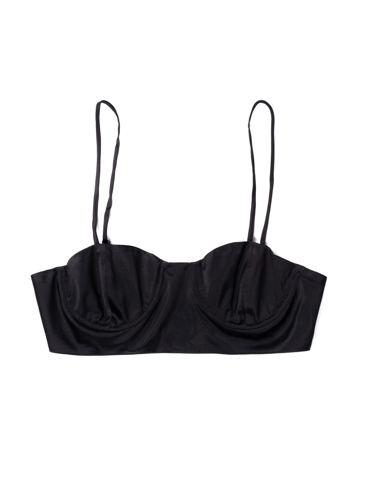 Silk Underwire Bra Top – Steele