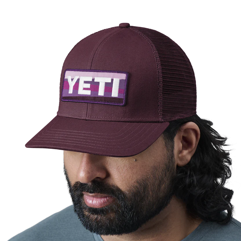Yeti Sunrise Badge Trucker Hat Plum