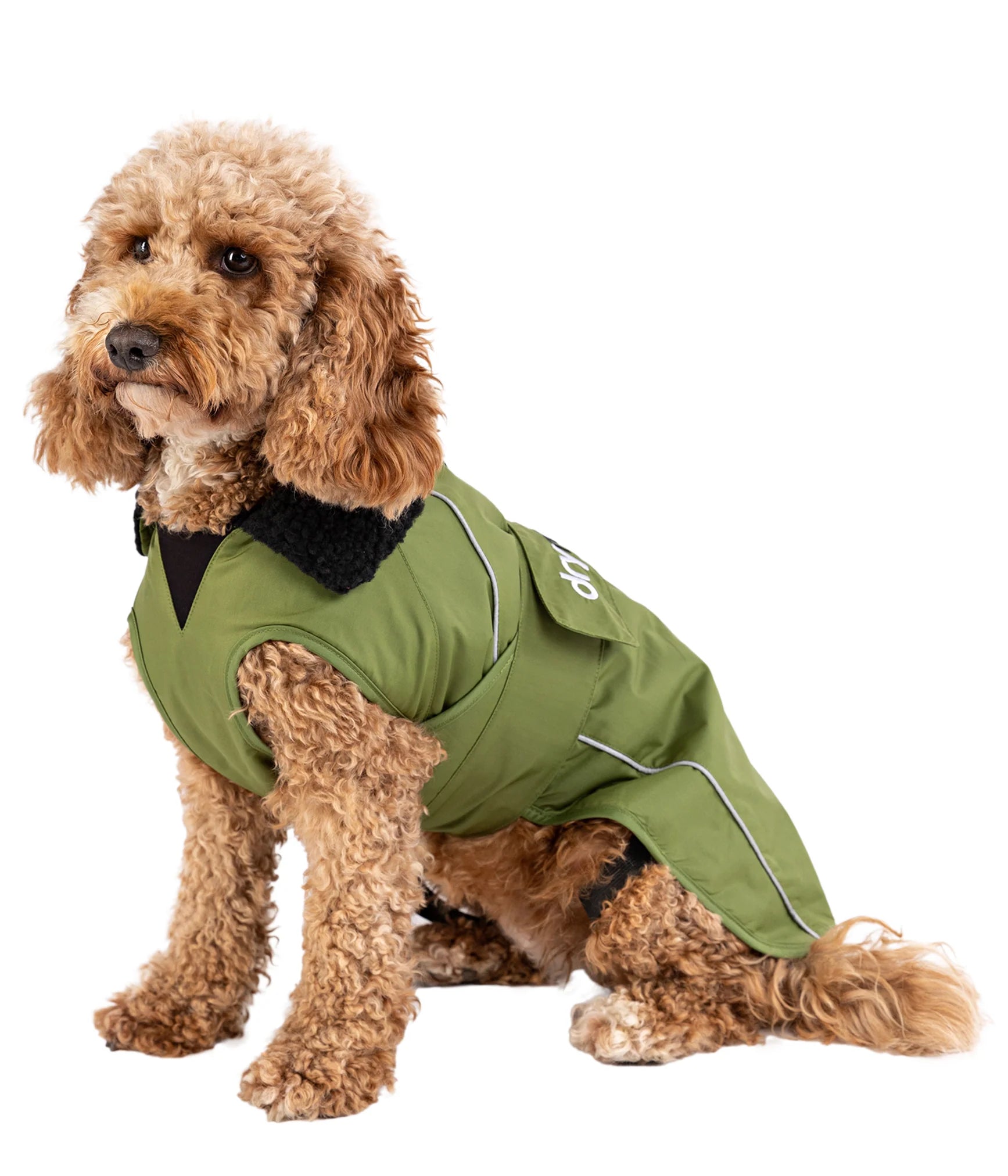 Dryrobe Dog Coat - Forest Green and Black