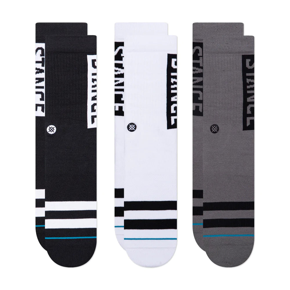 Stance The OG Crew Sock Black / White 3 Pack