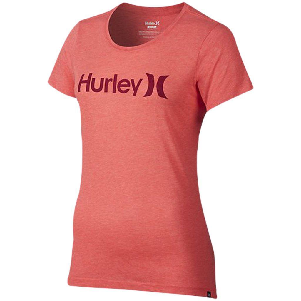 hurley one & only perfect crew heather bright crimson