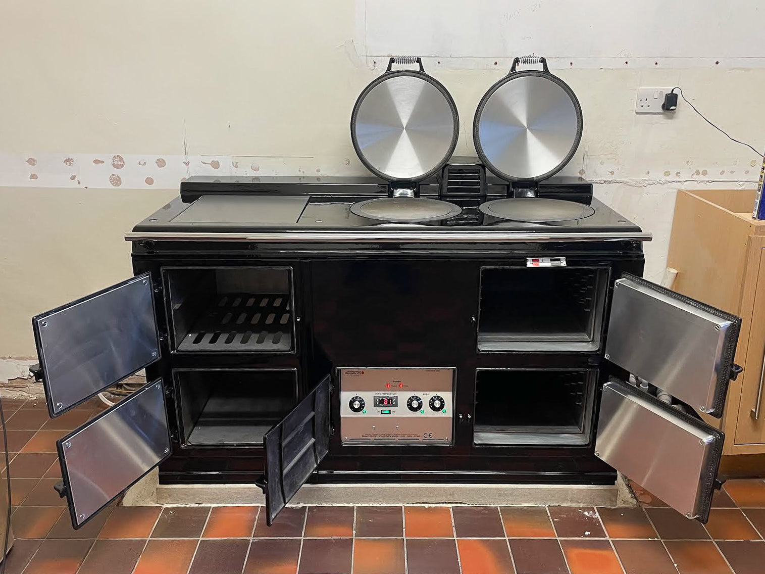 black aga range cooker refurbished and converted with blake and bull