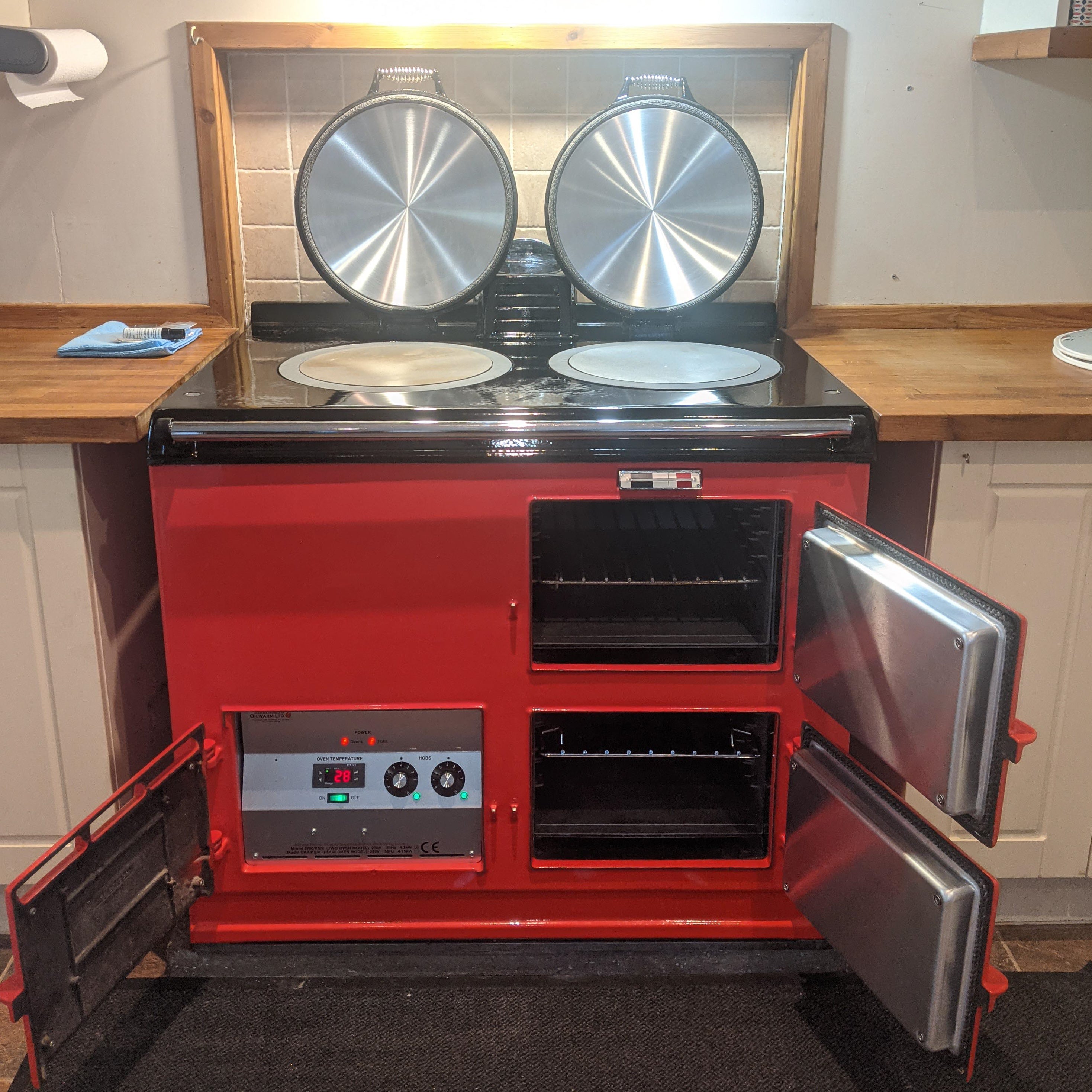 blake and bull after conversion red aga range cooker 