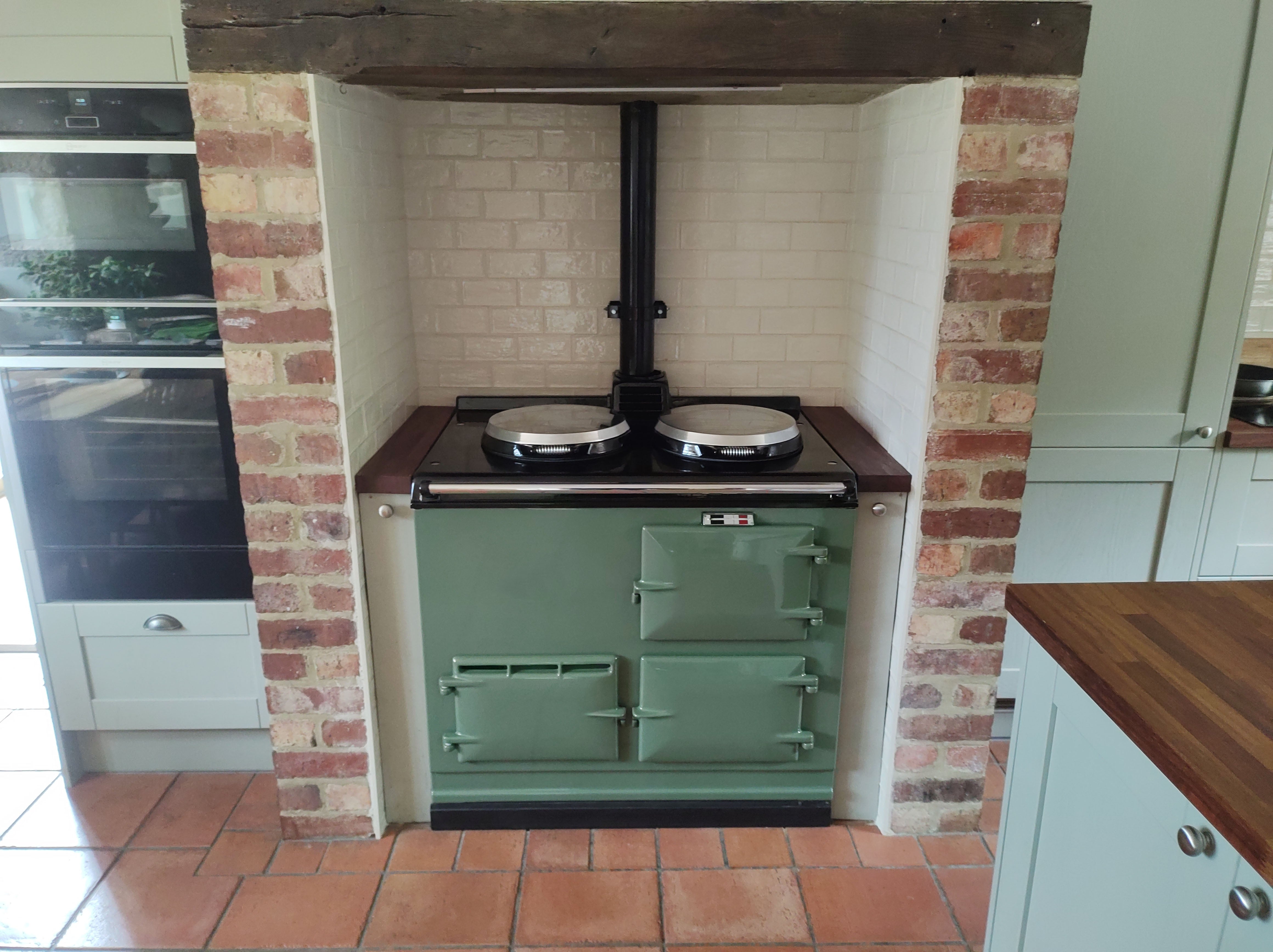 2 oven scullery green aga range cooker