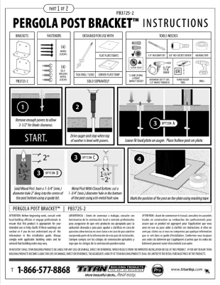 Pergola Post Bracket Instructions