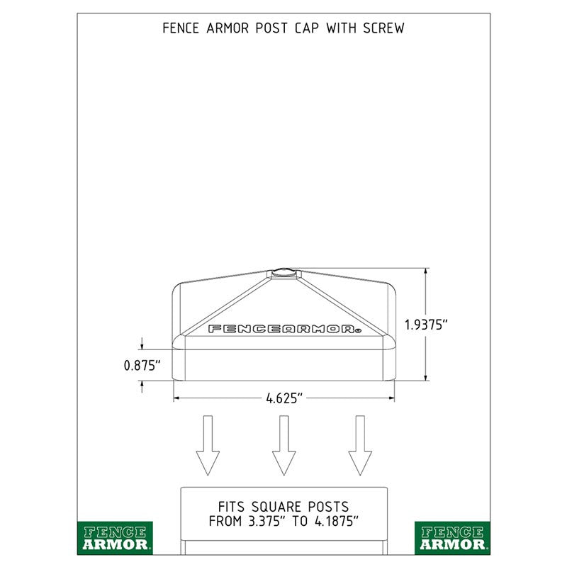 Fence Armor® Post Cap with Screw Fence Armor® Post Cap with Screw