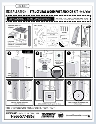 Structural Wood Post Anchor Kit Installation Guide