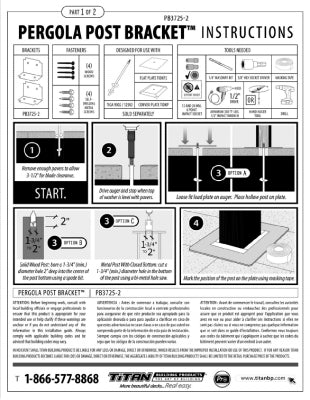 Pergola Post Bracket Installation Guides