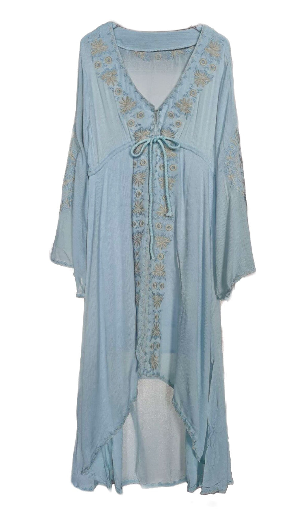 'Carolina' Embroidered Bell Sleeve High Low Dress (in 5 colours!)