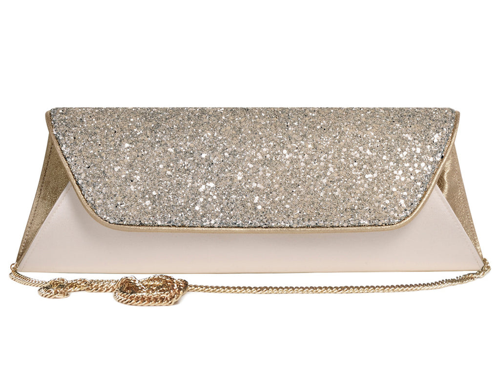 Lucille glitter envelope clutch bag – Love Art Wear Art