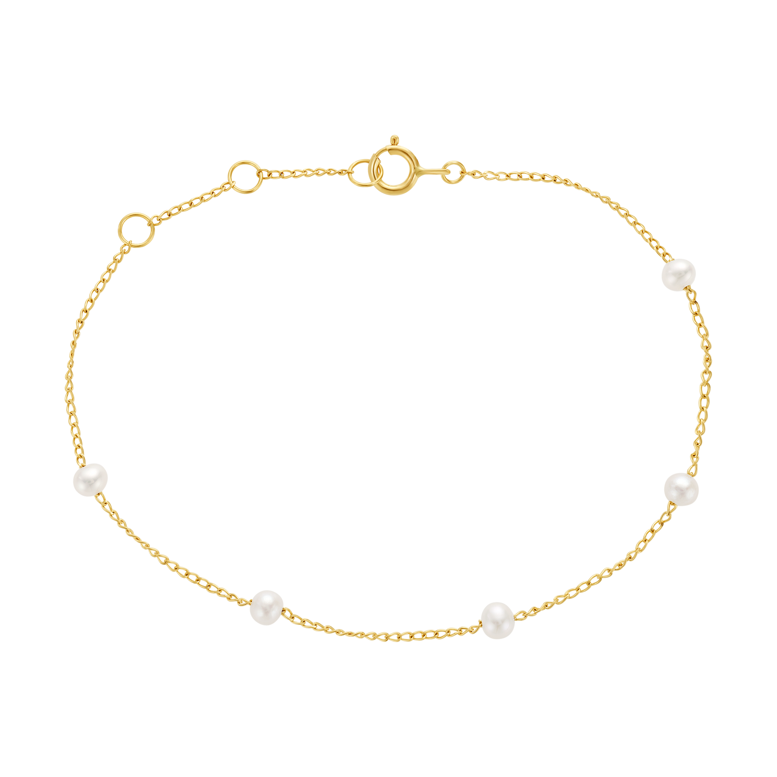 10kt Gold Mother of Pearl Butterfly Bracelet