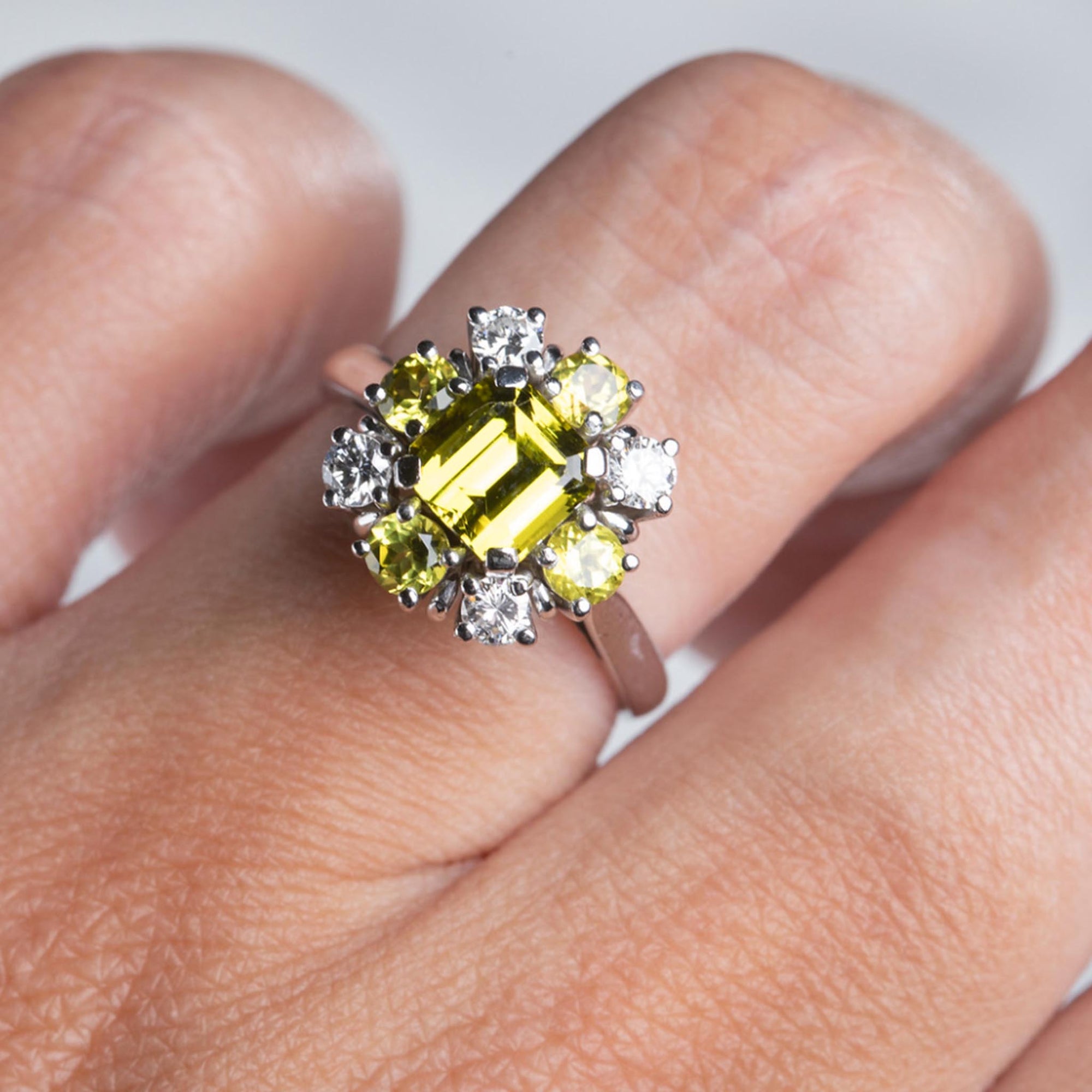 Vintage Peridot & Diamond Locarno Ring