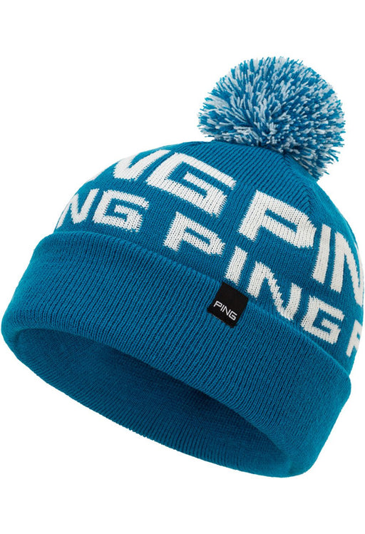 white golf bobble hat