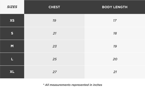 Cropped Hoodie Sizing Guide