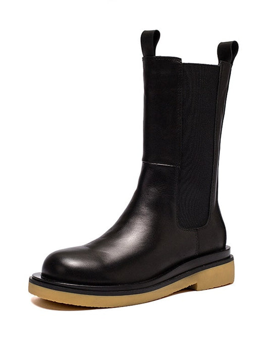 Autumn Winter Thick Heel Chelsea Long boots — Obiono