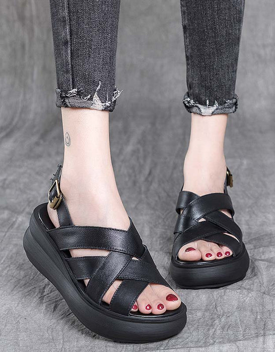 Cross Straps Summer Holiday Wedge Sandals — Obiono