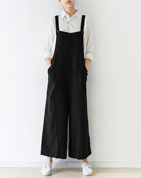 Loose Linen jumpsuit Overall — Obiono