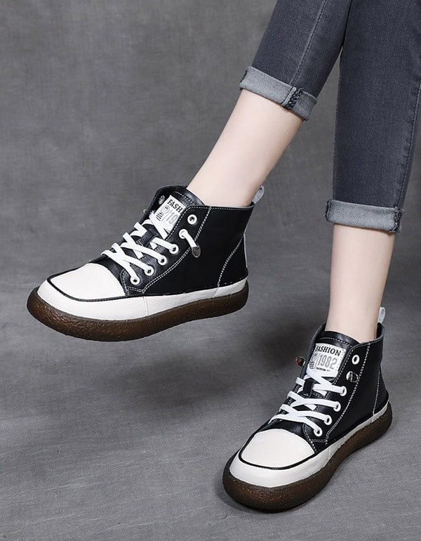 Women's Soft Sole Leather Sneakers — Obiono
