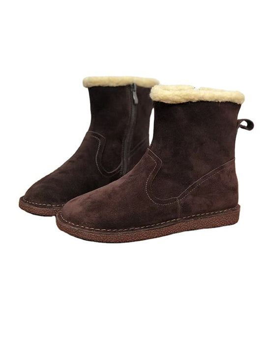 OBIONO Suede Plush Winter Women's Cotton Boots — Obiono