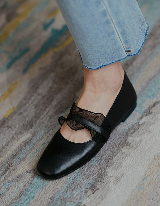 Women Spring Retro Flat Shoes Cute — Obiono