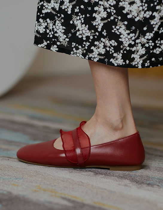 Women Spring Retro Flat Shoes Cute — Obiono