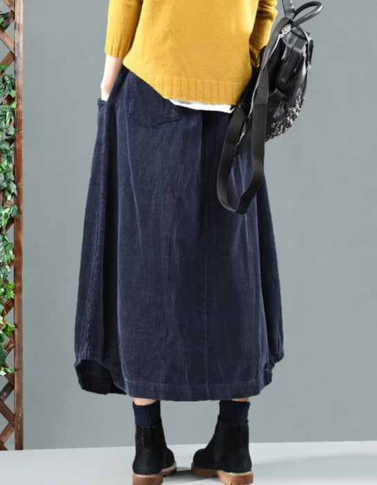 Women's Front Packet Retro Corduroy Skirt — Obiono
