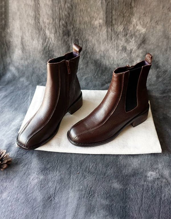Vintage Leather Chelsea Boots Women — Obiono