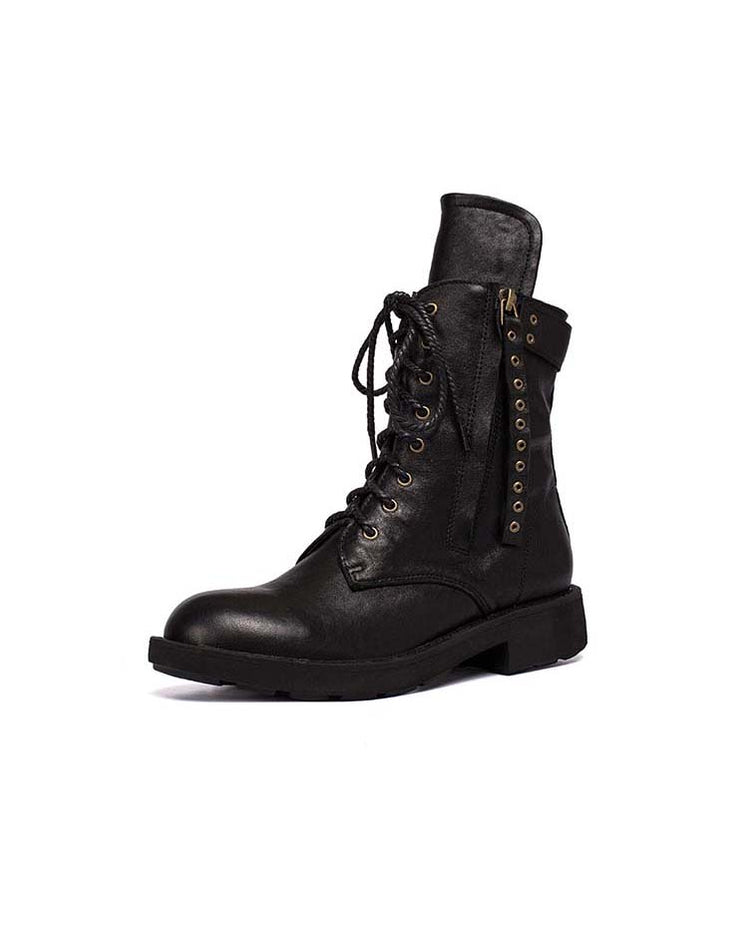 Vintage Classic Mid-tube Motorcycle Boots | OBIONO — Obiono