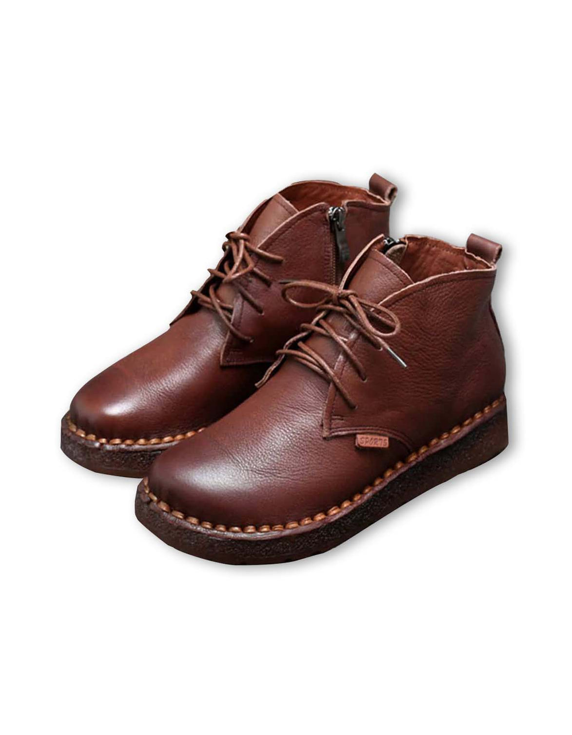 OBIONO Retro Flat Comfortable Handmade Winter Boots — Obiono