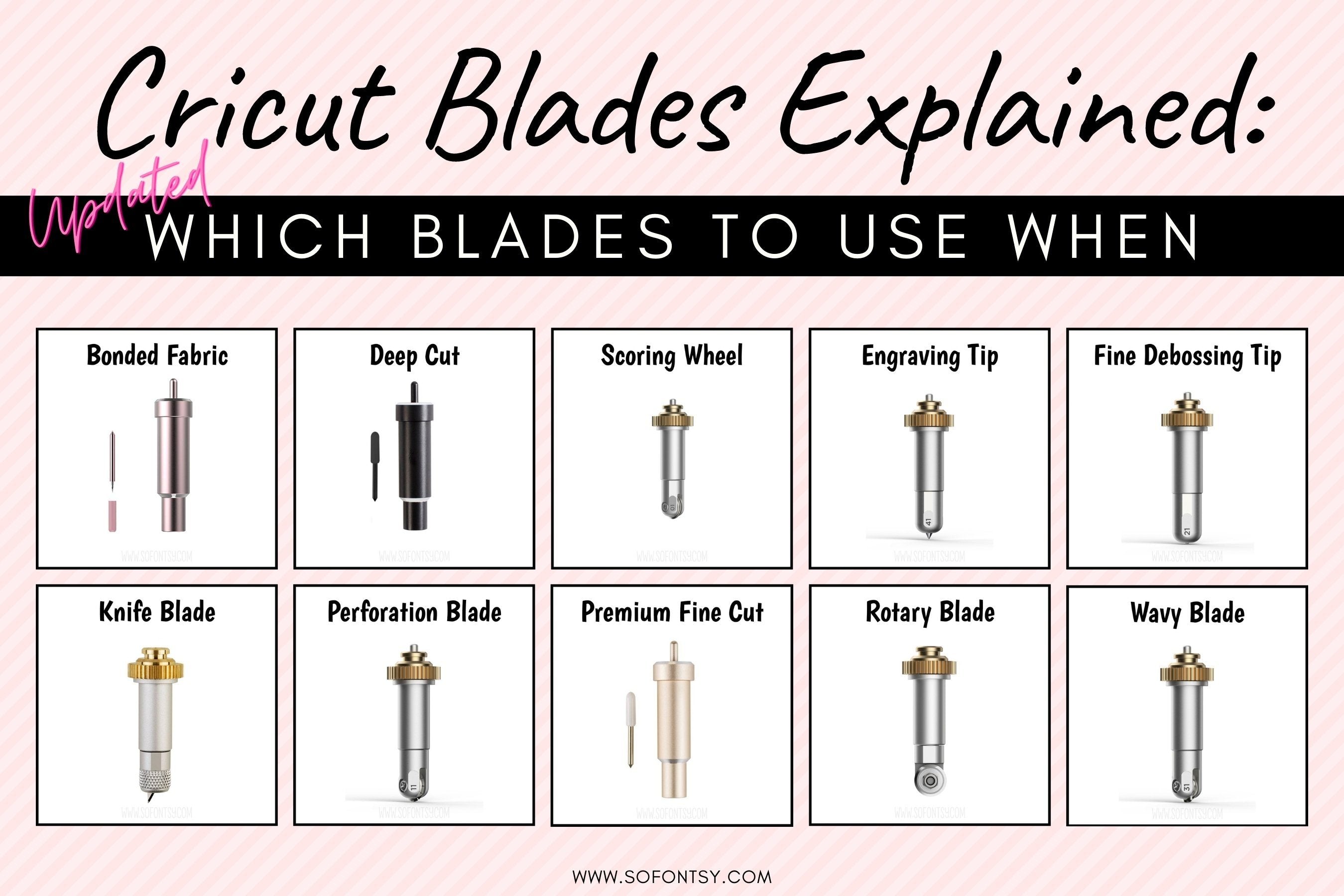 Cricut Blades Blade to Use - So Fontsy