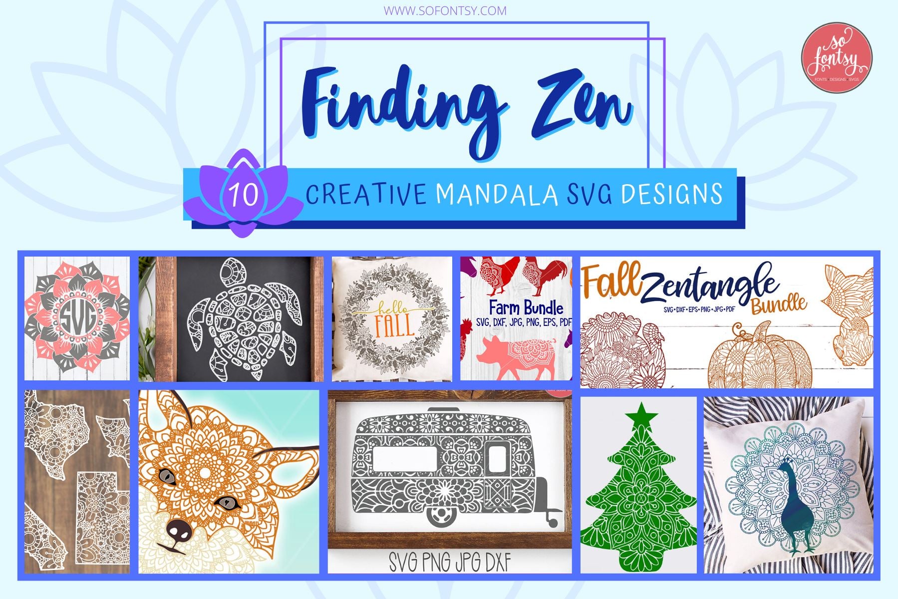 Download Finding Zen 10 Creative Mandala Svg Designs So Fontsy