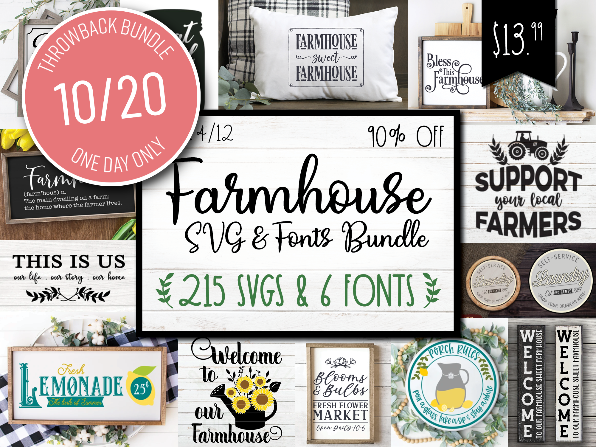 Farmhouse SVG & Font Bundle So Fontsy