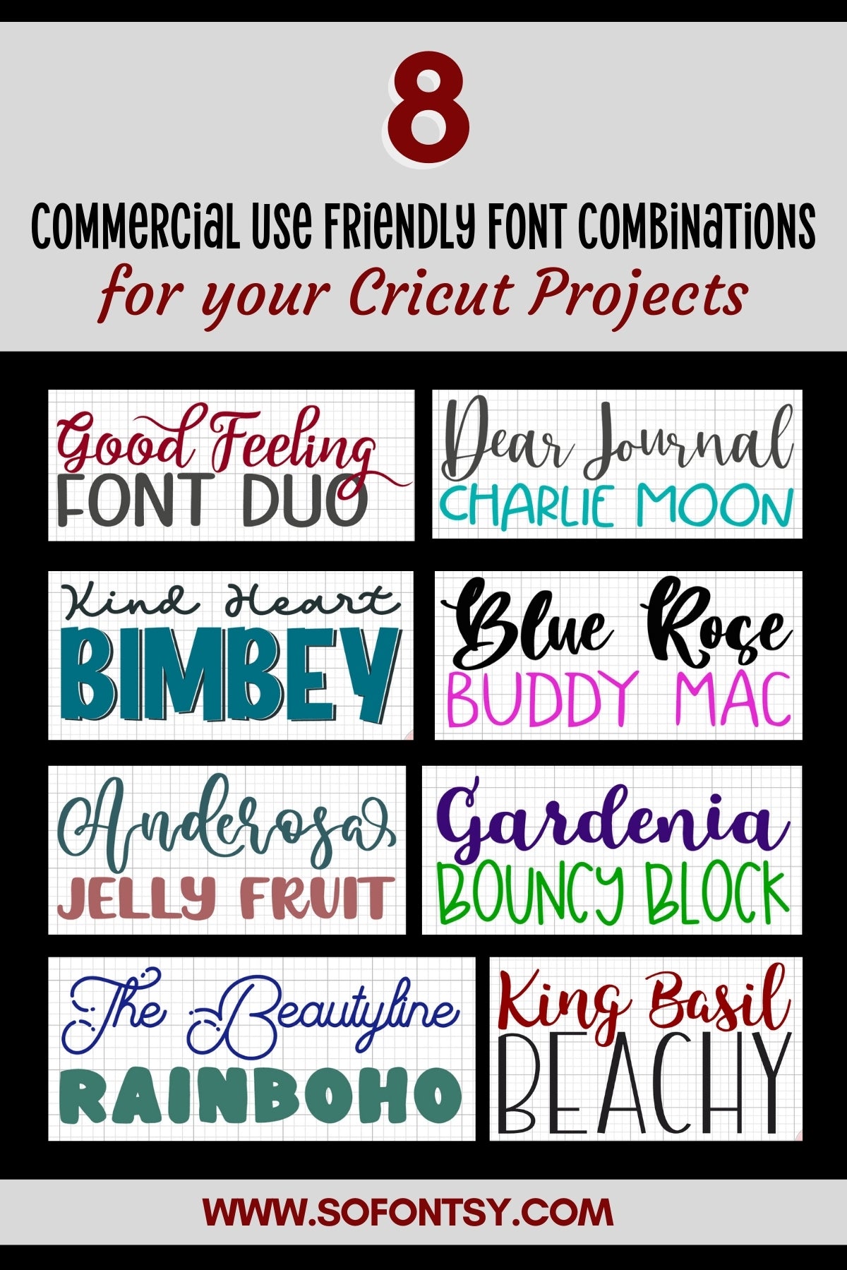 8 Commercial Use Friendly Font Combinations for Your Cricut Project ...