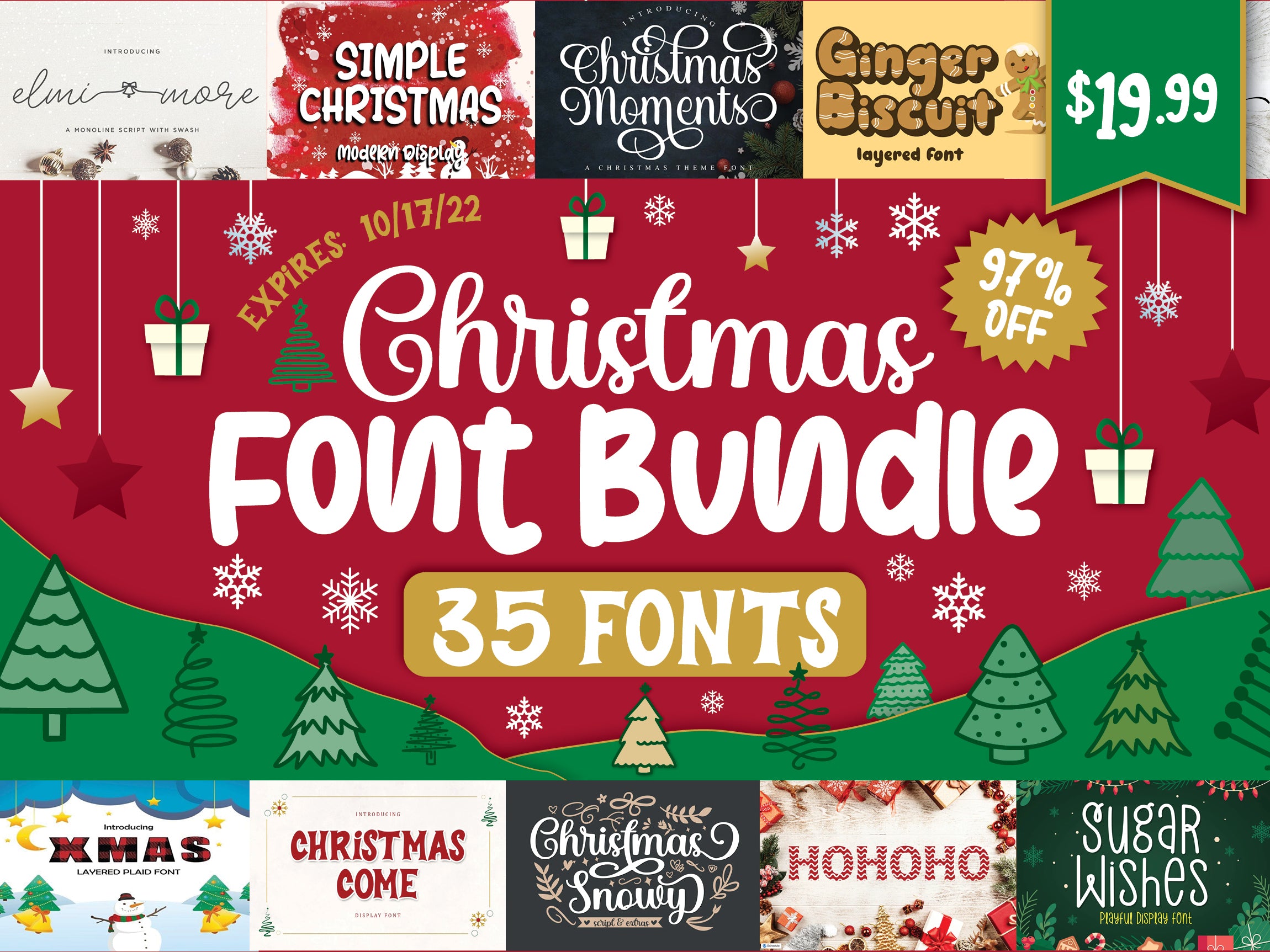 Christmas Font Bundle from So Fontsy