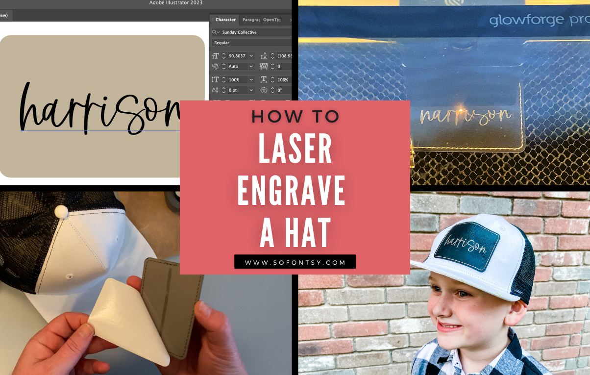 How to Make a Laser Engraved Leather Patch Hat - So Fontsy