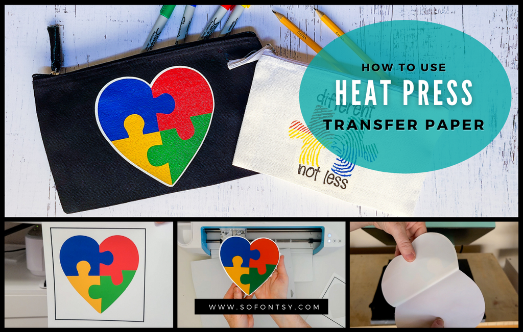How to Use Heat Transfer Paper with Dark and Light Materials - So Fontsy