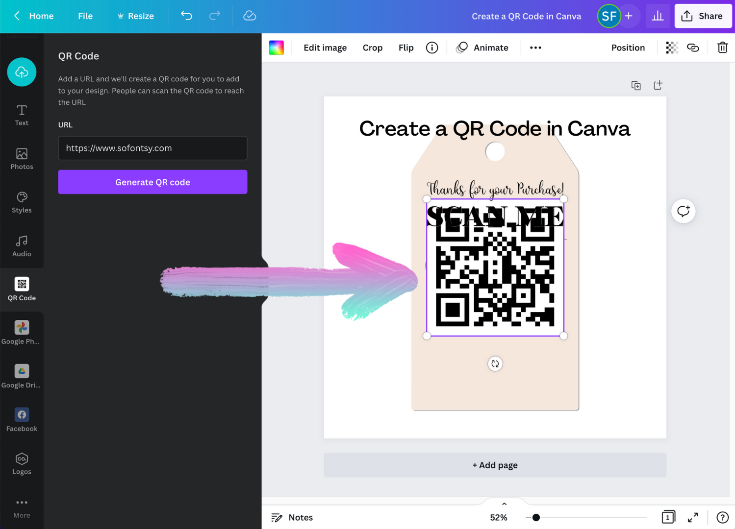 How to Create a QR Code in Canva So Fontsy VIP