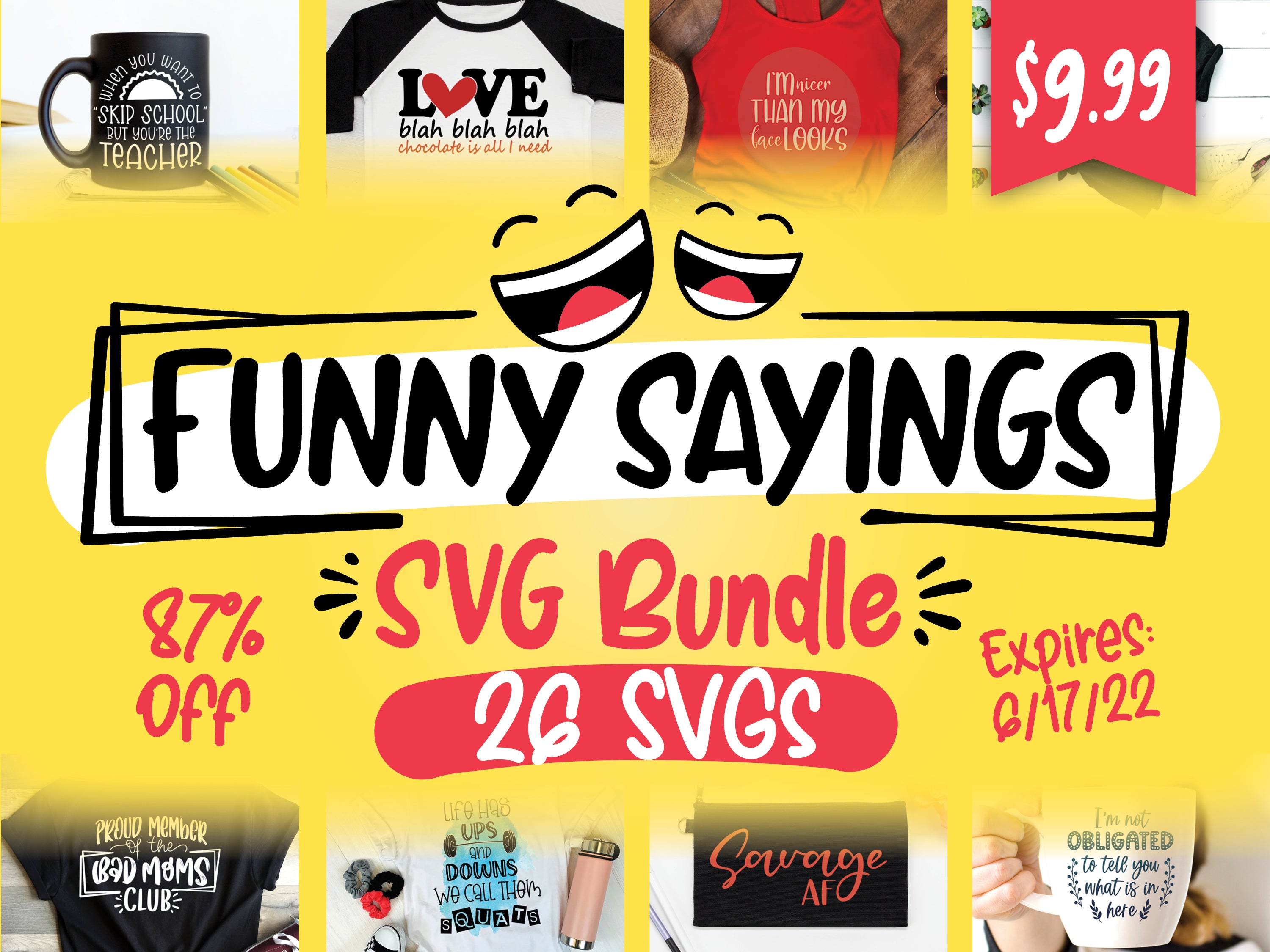 funny sayings svg design bundle so fontsy