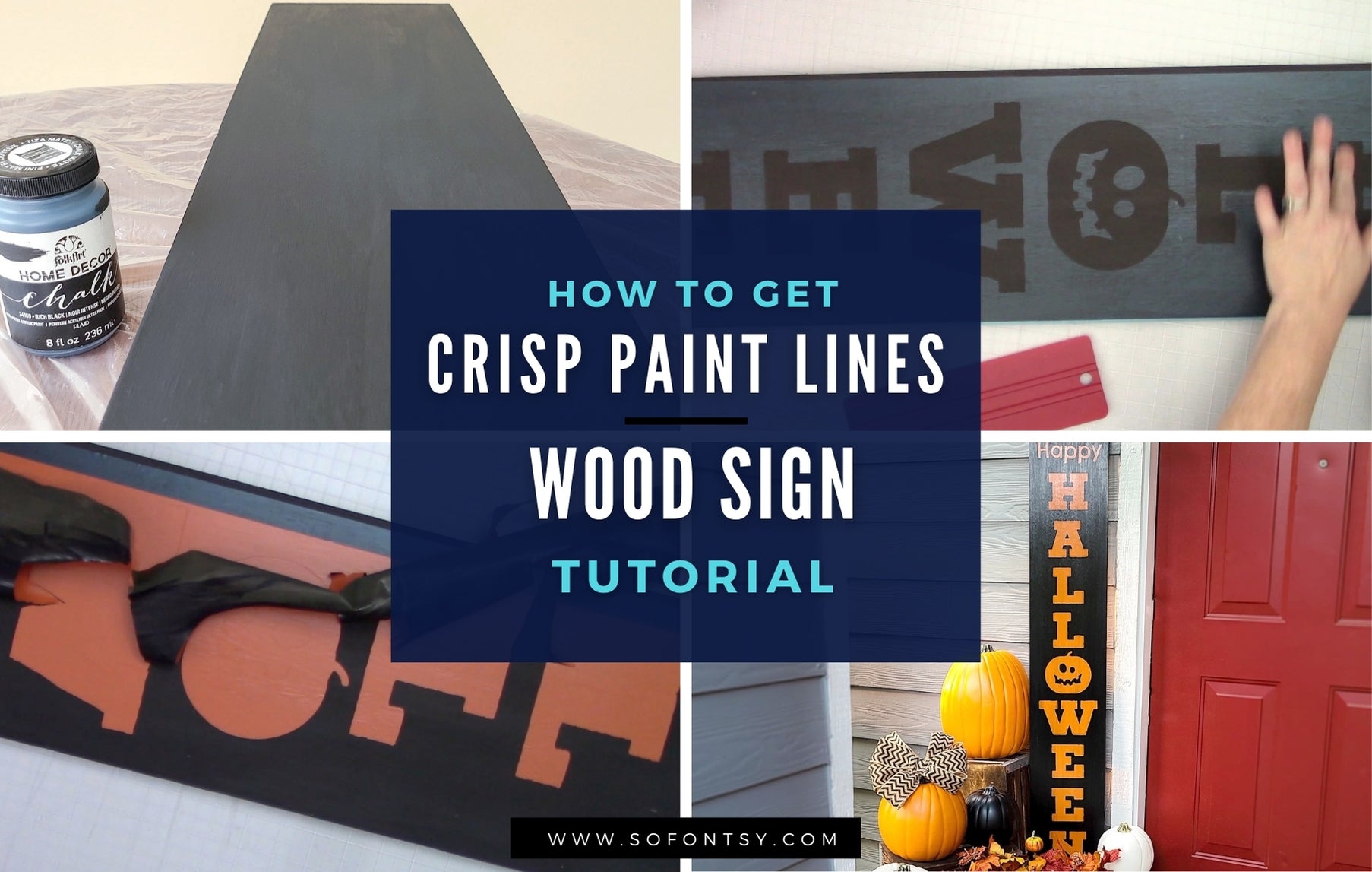 How to get crips paint lines when painting wood signs tutorial