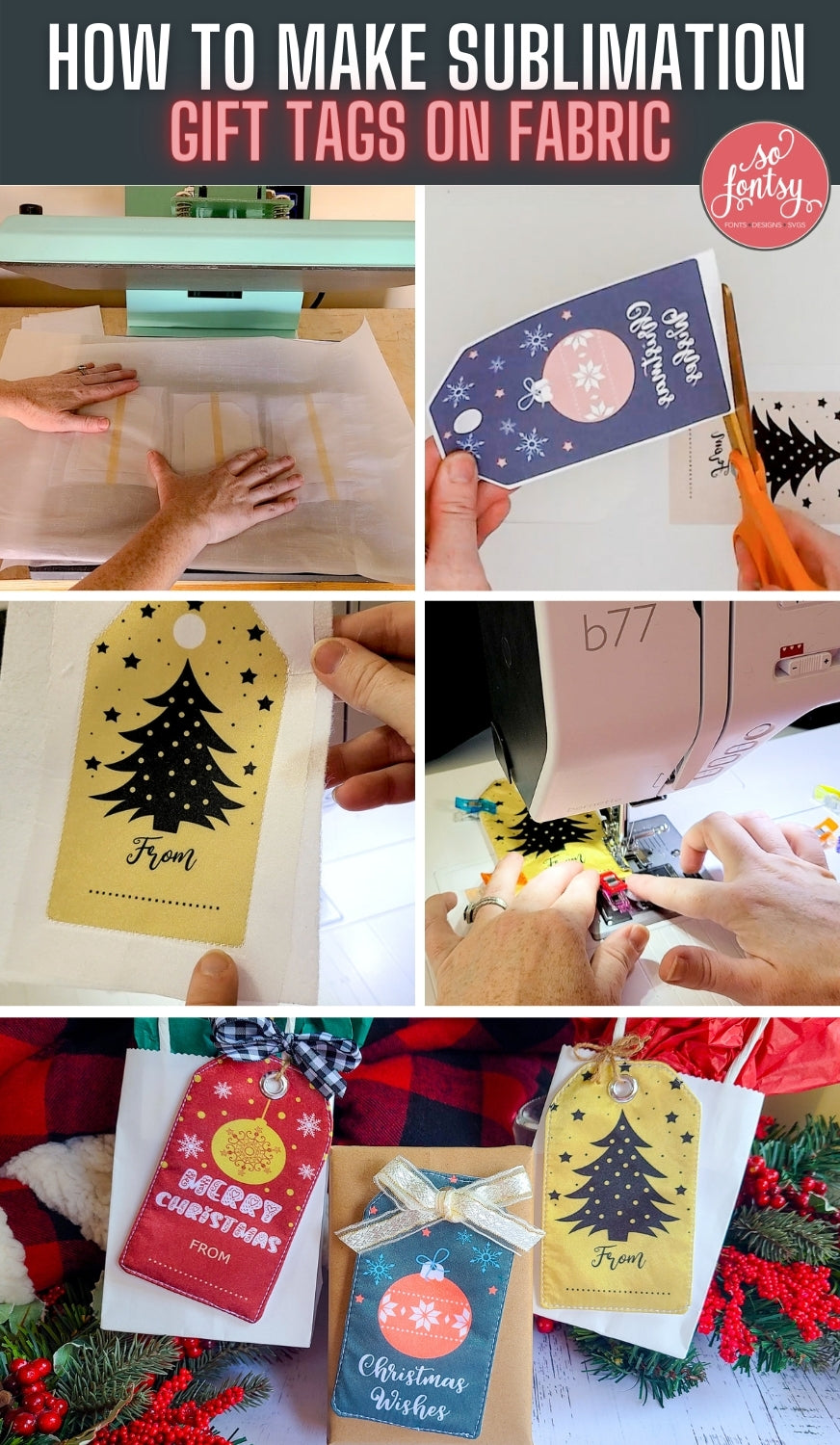 How to Make Sublimation Gift Tags on Fabric