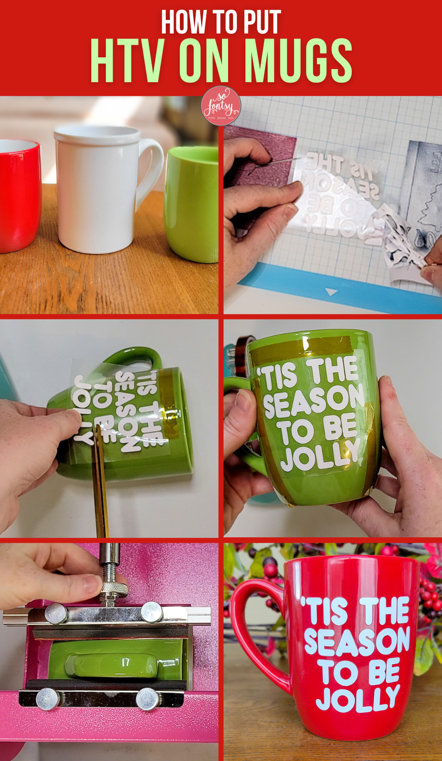 How to Use Printable Vinyl with Coffee Mugs - So Fontsy