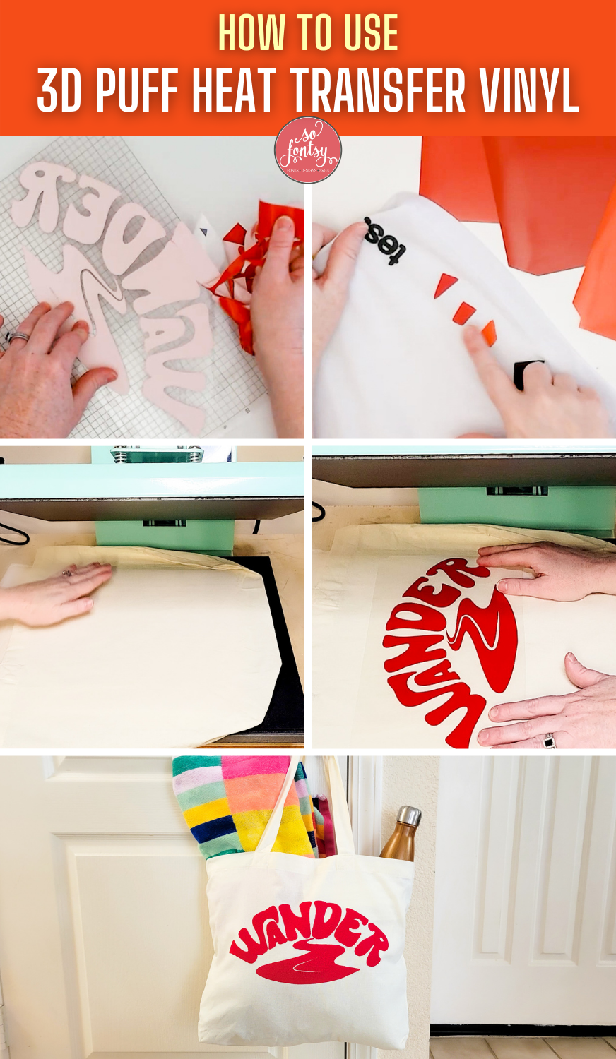 How to Use 3D Puff Heat Transfer Vinyl - So Fontsy