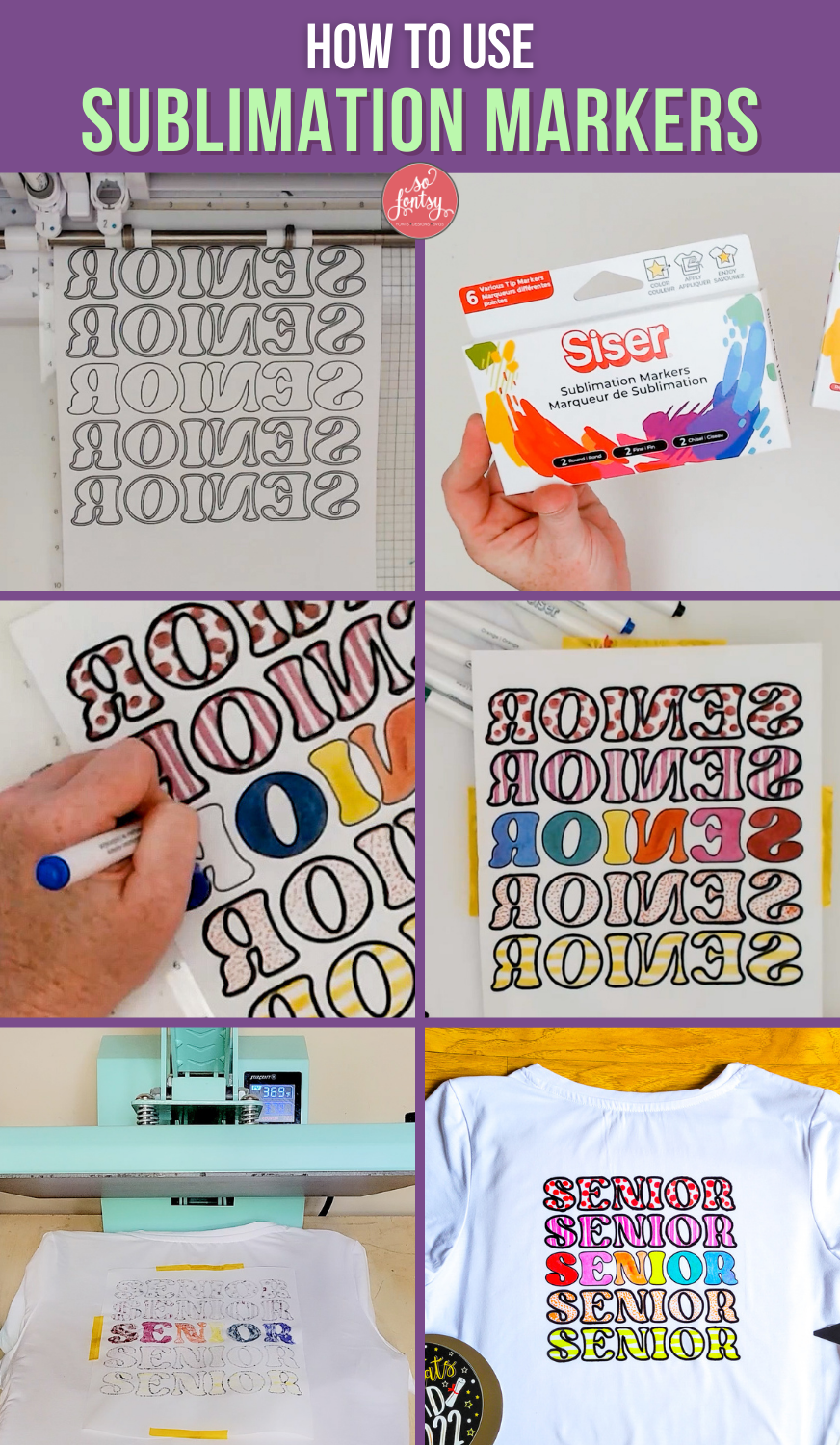 How to Use Sublimation Markers - So Fontsy