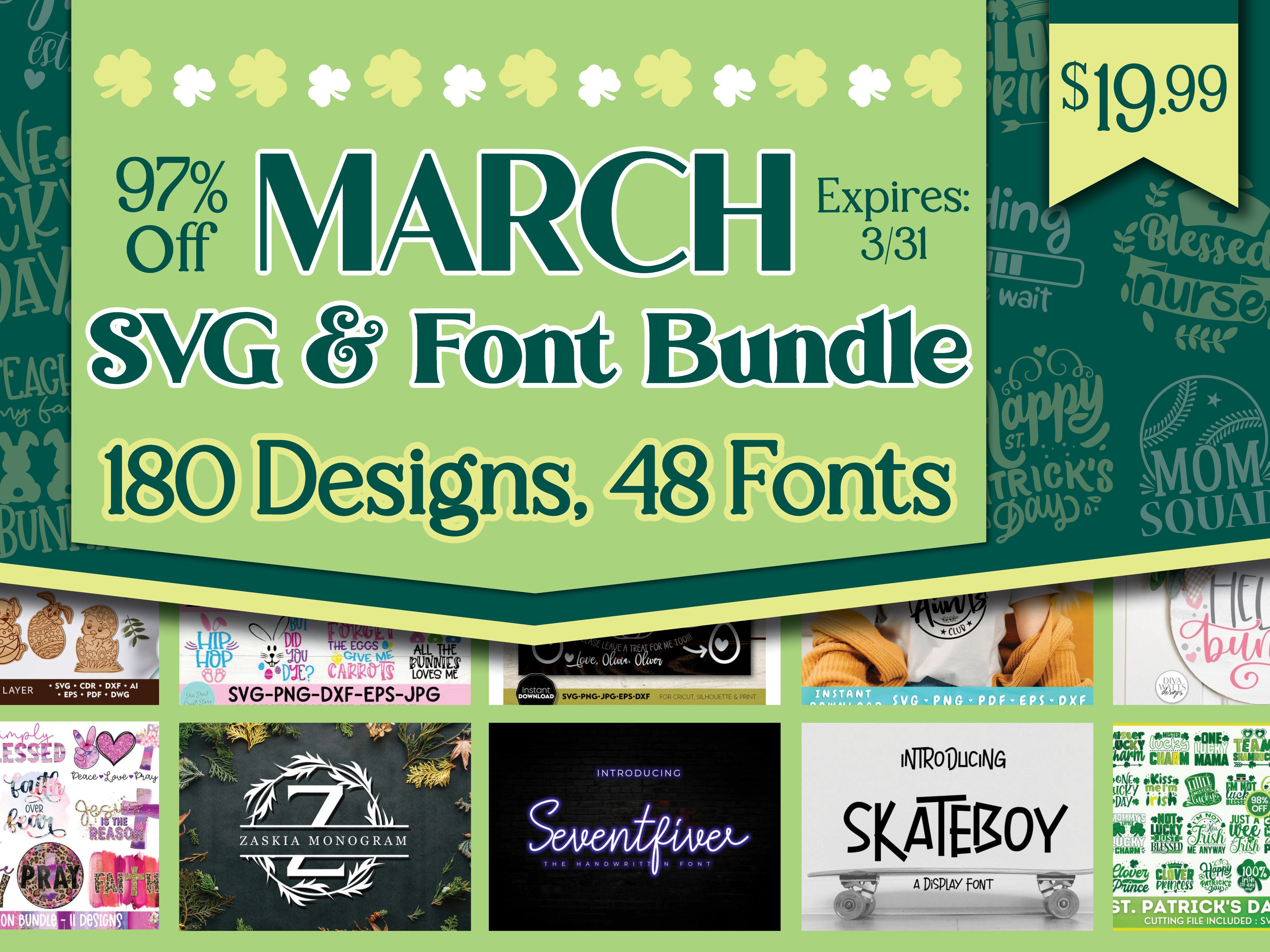 March 2022 Design & Font Bundle So Fontsy