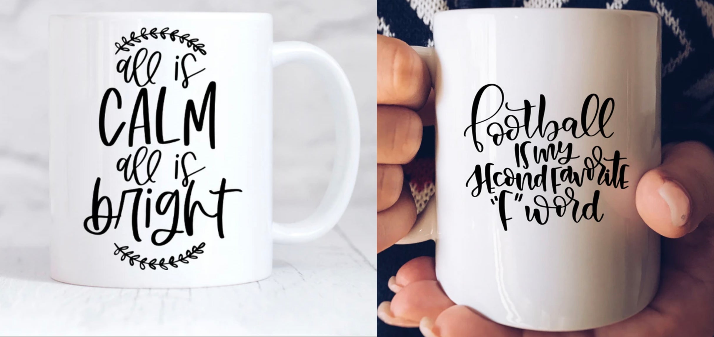 DIY coffee mugs for fall and winter using vinyl