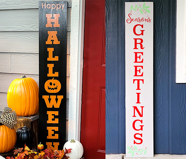 Painted Vertical Porch Welcome Signs for Halloween and Christmas.jpg