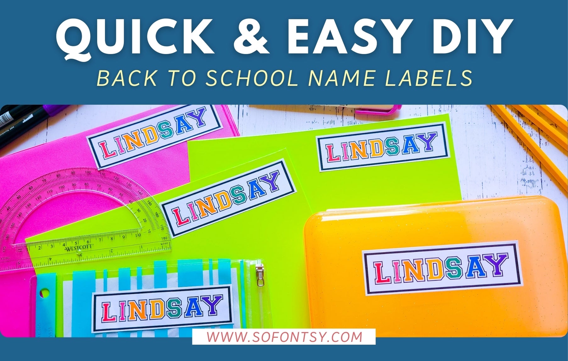 Stick On Name Labels, Kids Name Label