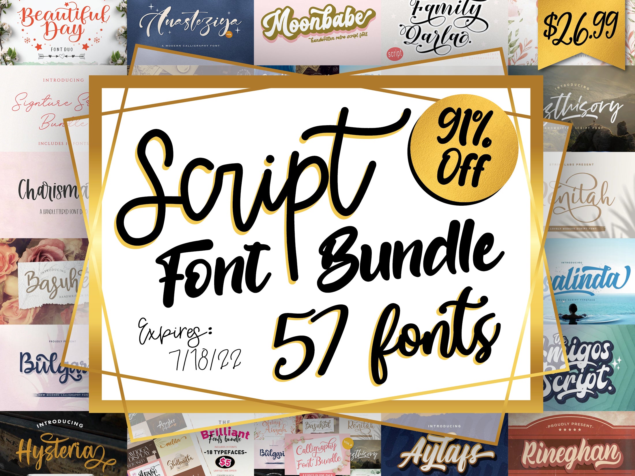 Script Font Bundle So Fontsy