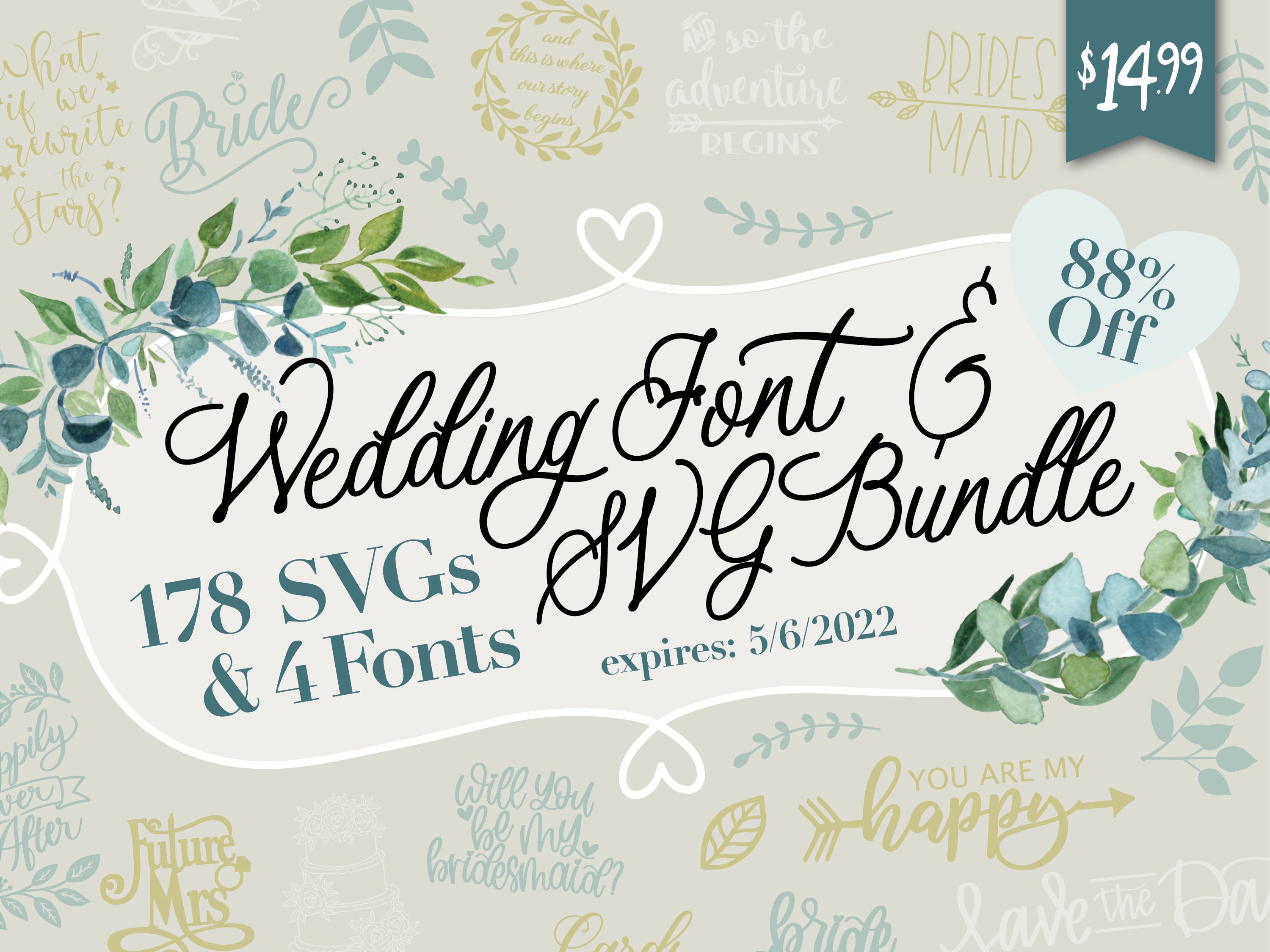 wedding font svg design bundle so fontsy