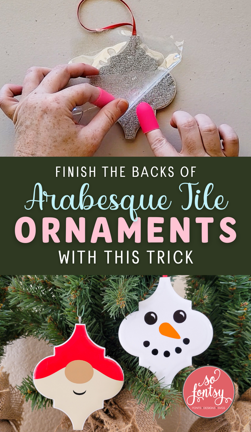 How to Finish Backs of Arabesque Tile Ornaments